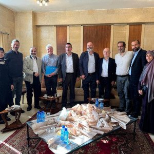 الحجار يزور مركز المبرات لاستقبال النازحين برفقة وفد من اليونيسف وبرنامج الغذاء العالمي والصليب الأحمر اللبناني